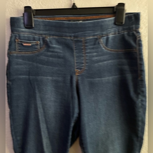 Nine West Blue Jeggings Pull On Skinny Crop Stretch 6 - Picture 4 of 11